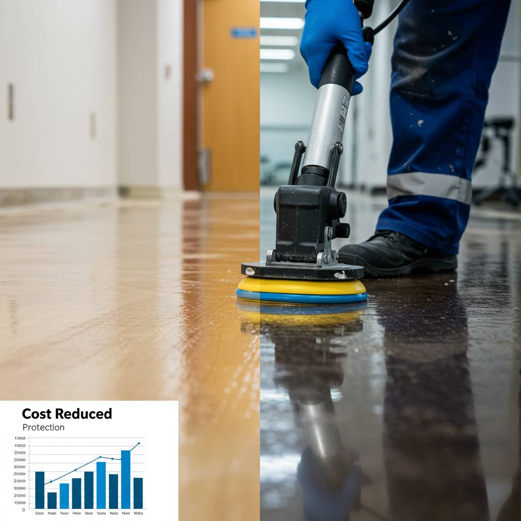 フロアワックスの寿命を2倍に延ばす！清掃コストを激減させたプロの技