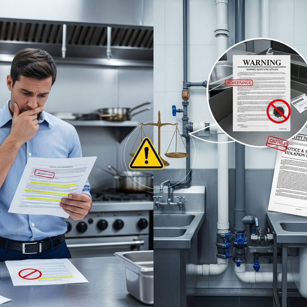 飲食店オーナー必読！グリストラップ清掃の法的責任と罰則について